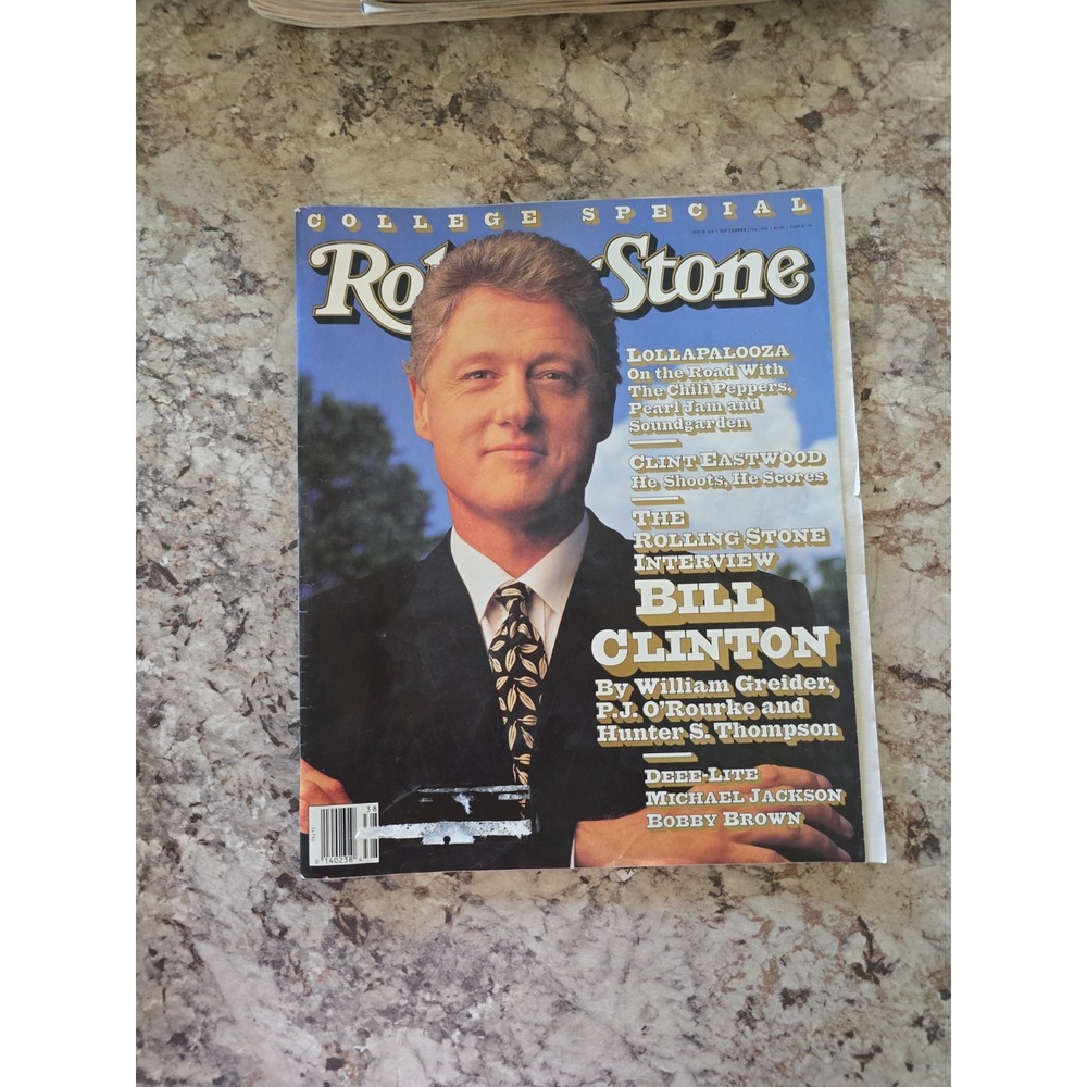 Rolling Stone June 1992 Issue 609 Illustrated Bill Clinton Lollapalooza